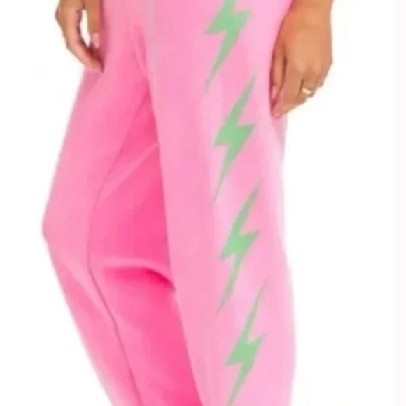 Aviator Nation Pants - Aviator Nation - 4 bolt neon pink sweatpants
